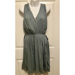 NWT Synergy Organic Cotton Clothing Blue Sleeveless Knit Knee‎ Length Dress S